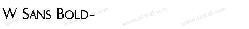 W Sans Bold字体转换 W Sans Bold字体转换